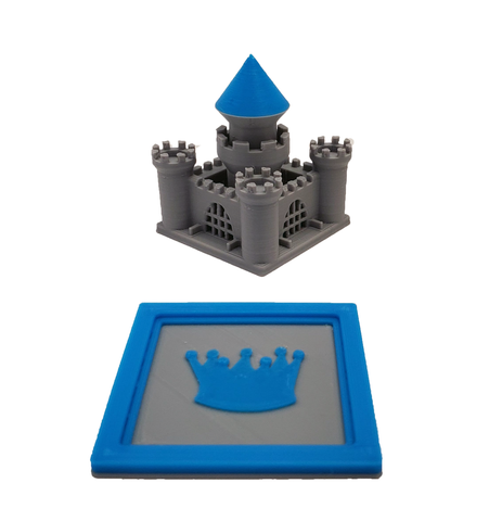 Castles compatible with Kingdomino™ - Cyan (set of 2)