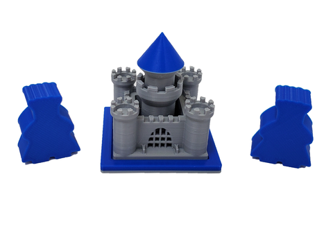 Castles compatible with Kingdomino™ - Blue (set of 4)