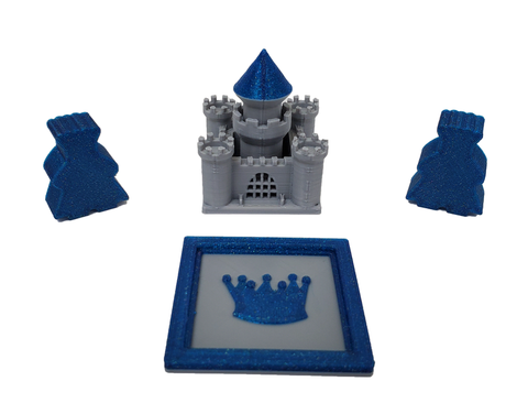 [LIMITED EDITION COLOR] Castles compatible with Kingdomino™ - Blue Wonder (set of 4)