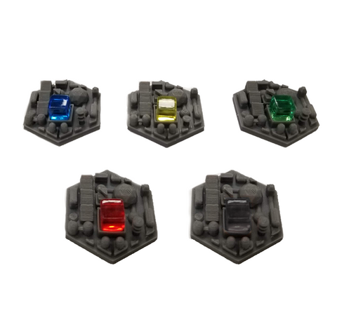 3D City Hex Tiles Booster Pack (set of 5)