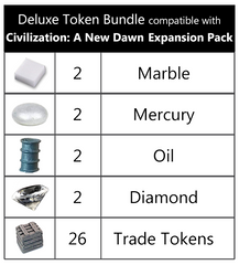 Sid Meier's Civilization: A New Dawn™ compatible Deluxe Token Bundle Expansion Pack (set of 34)