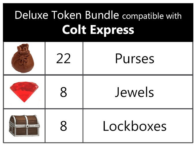 Deluxe Resource Tokens compatible with Colt Express. Horses