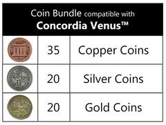 Concordia Venus™ compatible Metal Coin Bundle (set of 75)