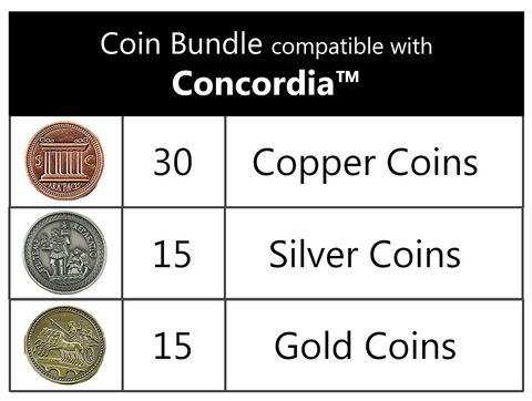 Concordia™ compatible Metal Coin Bundle (set of 60)