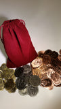 Credit Coins Set with Burgundy Bag (set of 50)