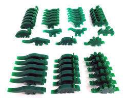 Green Acrylic Dinosaurs compatible with Dinosaur Island (set of 49)