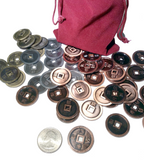 Feudal Japan Coin Set in Burgundy Bag (set of 50)