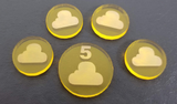 Acrylic Resource Tokens compatible with Terraforming Mars™ Venus Expansion (set of 23)