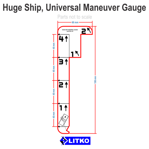 Huge Ship Fl. Orange Maneuver Gauge (set of 1) [clearance]