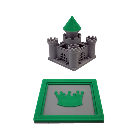 Castles compatible with Kingdomino™ - Green (set of 2)