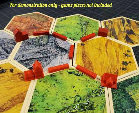 [LIMITED EDITION COLOR]  3D Printed Upgraded Tokens compatible with Catan™ - Four Alarm Red (set of 24)