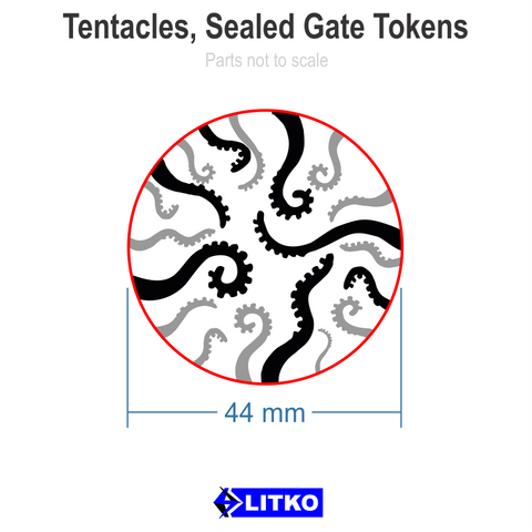 Tentacles, Sealed Gate Tokens (set of 3)