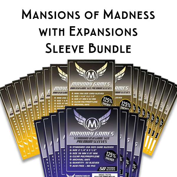 2 1/4 x 3 1/2 card sleeves Top Shelf Gamer | The Best Mansions of Madness Upgrades and Accessories