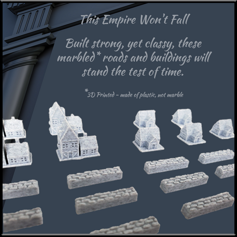 [LIMITED EDITION COLOR]  3D Printed Upgraded Tokens compatible with Catan™ - Marble (set of 24)