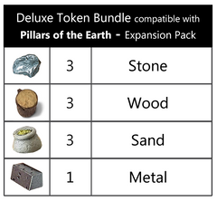The Pillars of the Earth™ compatible Deluxe Token Bundle Expansion Pack (set of 10)