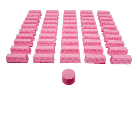 3D Printed Train Set - Light Pink (set of 51)