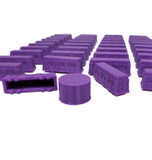 3D Printed Train Set - Purple (set of 51)