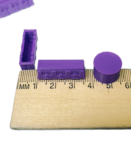 3D Printed Train Set - Purple (set of 51)