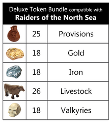 Raiders of the North Sea™  compatible Deluxe Token Bundle (set of 105)