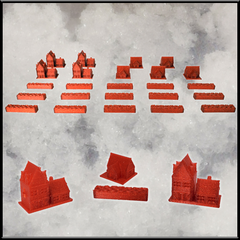 [LIMITED EDITION COLOR]  3D Printed Upgraded Tokens compatible with Catan™ - Four Alarm Red (set of 24)