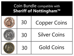 Sheriff of Nottingham™ compatible Metal Coin Bundle (set of 90)
