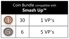 Smash Up™ compatible Metal Coin Bundle (set of 36)