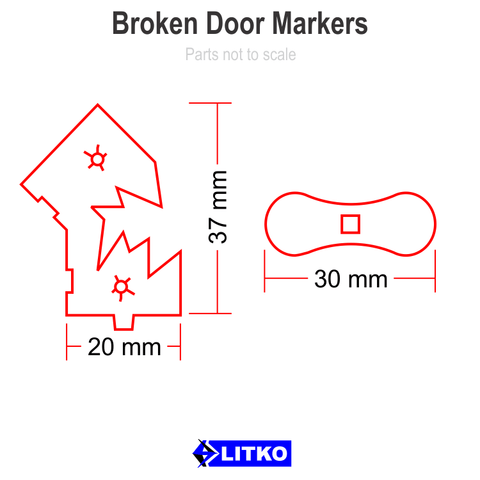 Broken Door Markers, Objective Set (5) [clearance]