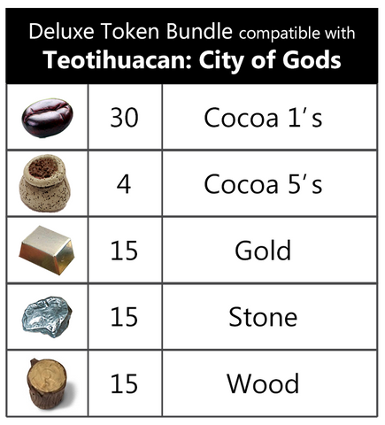 Teotihuacan™ compatible Deluxe Token Bundle (set of 79)