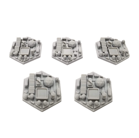 3D City Hex Tiles Booster Pack (set of 5)