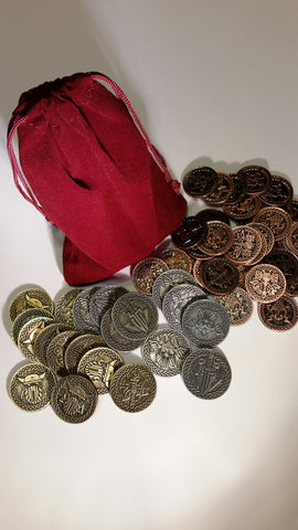 Valkyrie Coin Set in a Burgundy Bag (set of 50)