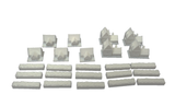 3D Printed Upgraded Tokens compatible with Catan™ - White (set of 24)