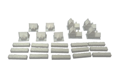 3D Printed Upgraded Tokens compatible with Catan™ - White (set of 24)