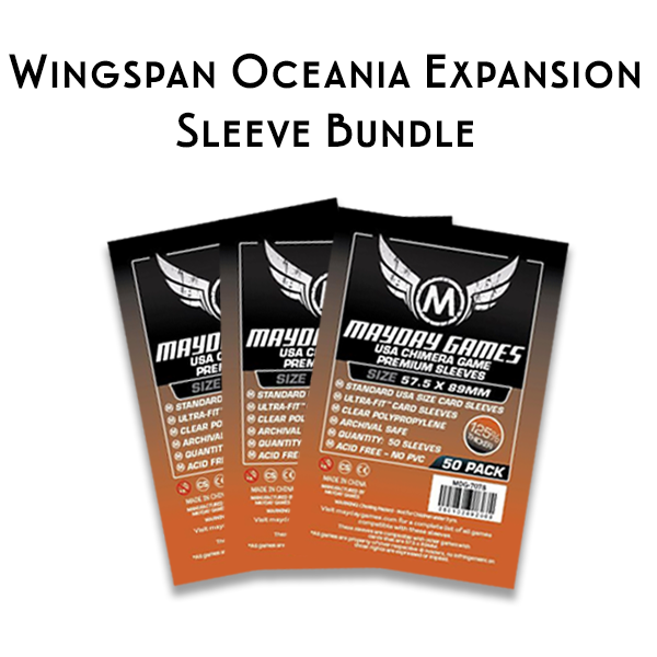 wingspan card sleeves Bundle 3 Packs 59 x 91 You can rest assured that your Wingspan+ Expansion cards will be protected from dirt Top Shelf Gamer | The