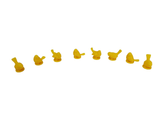 Birds compatible with Wingspan - Yellow (set of 8)