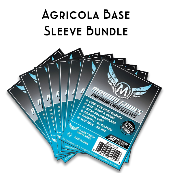Top Shelf Gamer | The Best Agricola Upgrades and Accessories | Card Sleeve Bundle: Agricola Base Game Top Shelf Gamer | The Best Agricola Upgrades and Accessories | Card Sleeve Bundle: Agricola Base Game