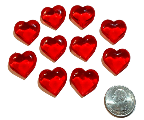 Red Hearts (set of 10)