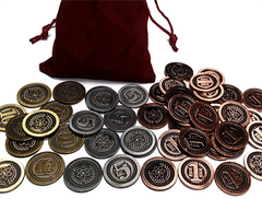 Atomic Coins Set in Burgundy Bag (set of 50)