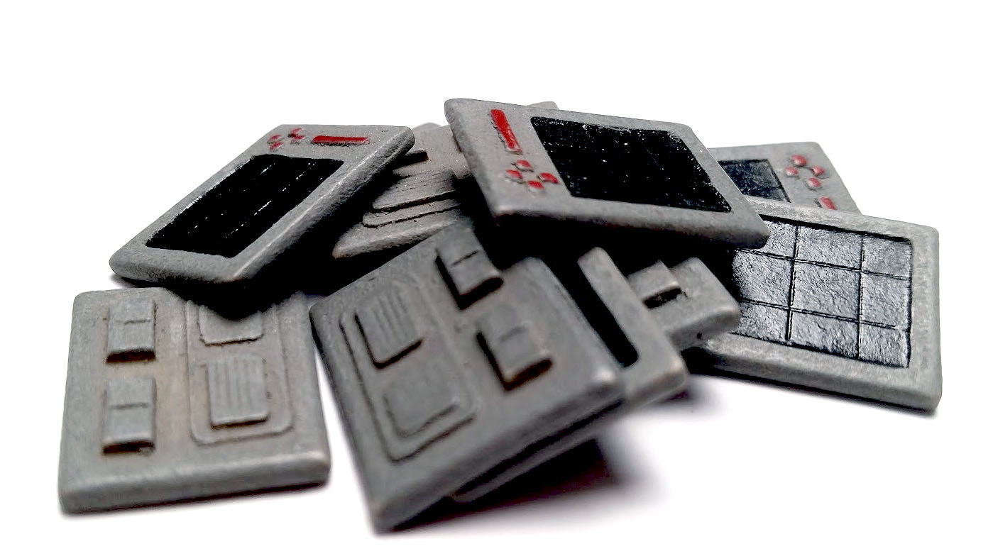 Top Shelf Gamer | Tech/Science Tablet Tokens (set of 10)
