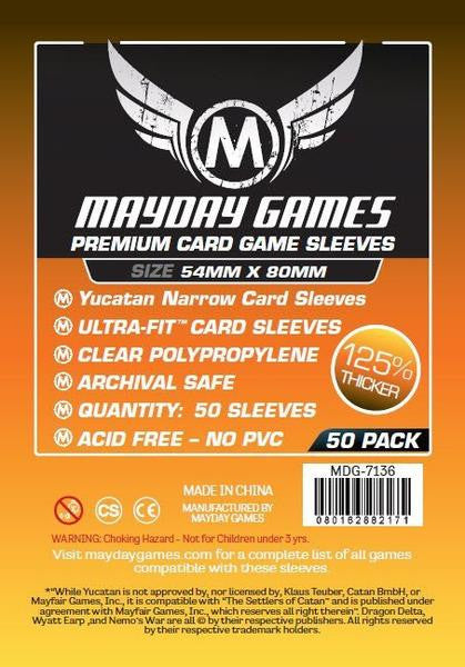 PREMIUM Mayday Yucatan Narrow Sleeves: 54 x 80mm (set of 50) PREMIUM Mayday Yucatan Narrow Sleeves: 54 x 80mm (set of 50)