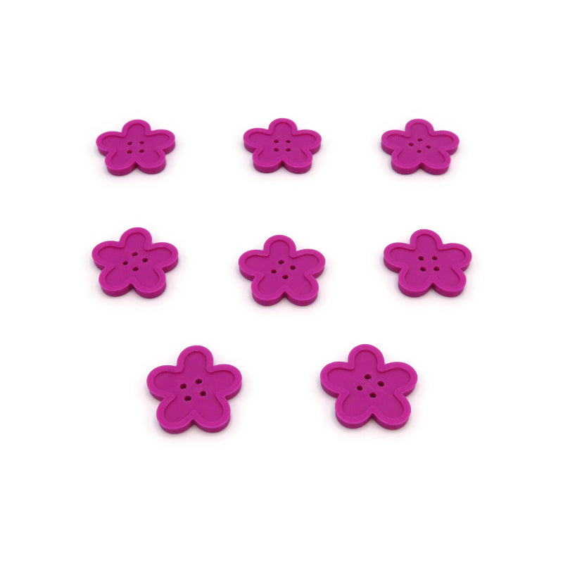 Pink Flower Buttons