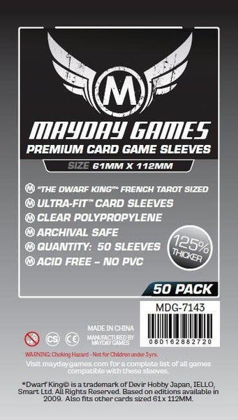Top Shelf Gamer | PREMIUM Mayday French Tarot Card Sleeves 61 x 112mm (set  of 50)