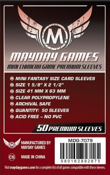 Card Sleeves: Mini Chimera Premium (Red) 43mm x 65mm - 50 Pack Card Sleeves: Mini Chimera Premium (Red) 43mm x 65mm - 50 Pack