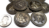 Colonial Coins Set in Burgundy Bag (set of 50)