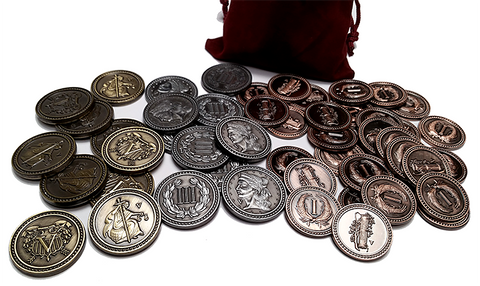 Colonial Coins Set in Burgundy Bag (set of 50)