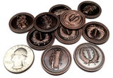 Colonial Coins Set in Burgundy Bag (set of 50)