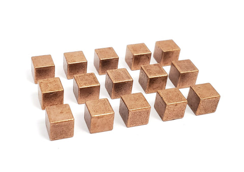 Copper Metal Cubes (set of 15)