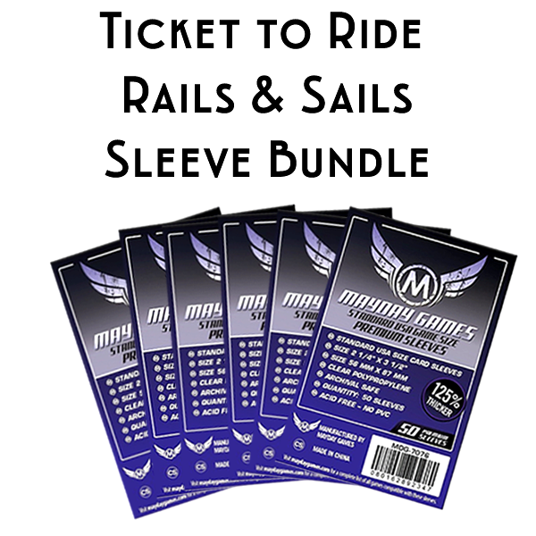 Card Sleeve Bundle: Ticket to Ride, Rails & Sails Card Sleeve Bundle: Ticket to Ride, Rails & Sails