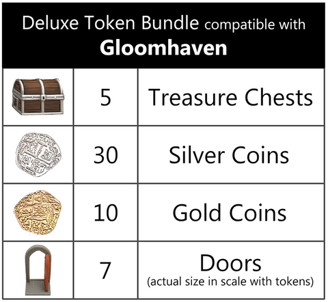 Gloomhaven™ compatible Deluxe Token Bundle (set of 52)