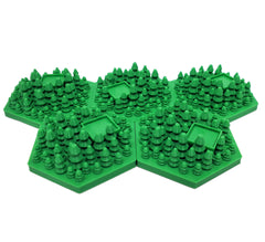 3D Greenery Hex Tiles Booster Pack (set of 5)