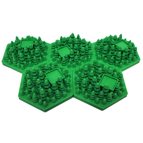 3D Greenery Hex Tiles Booster Pack (set of 5)